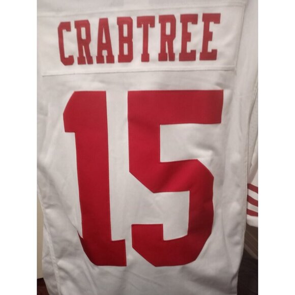 Michael Crabtree #15 San Francisco 49ers Nike On Field White Jersey Mens 2XL - Picture 10 of 15